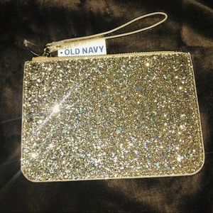Gold Glitter Wristlet